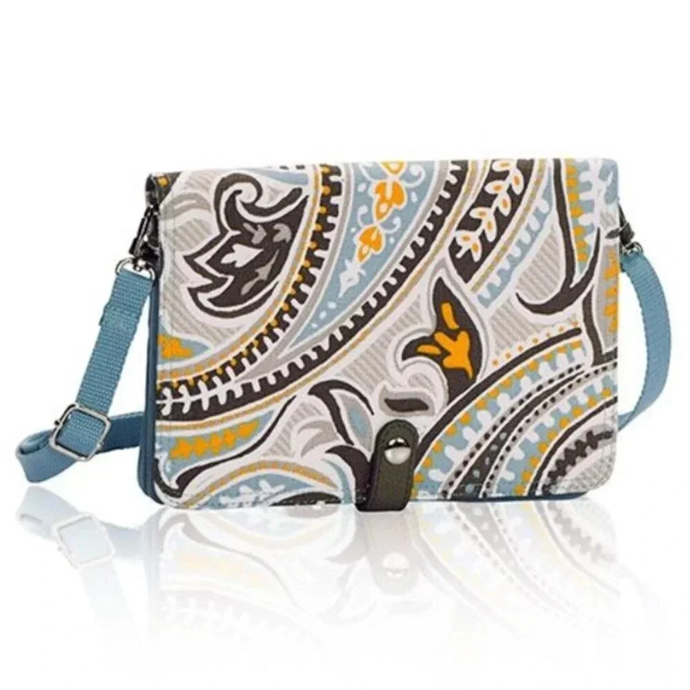 Thirty-One Double Up Crossbody in Garden Paisley